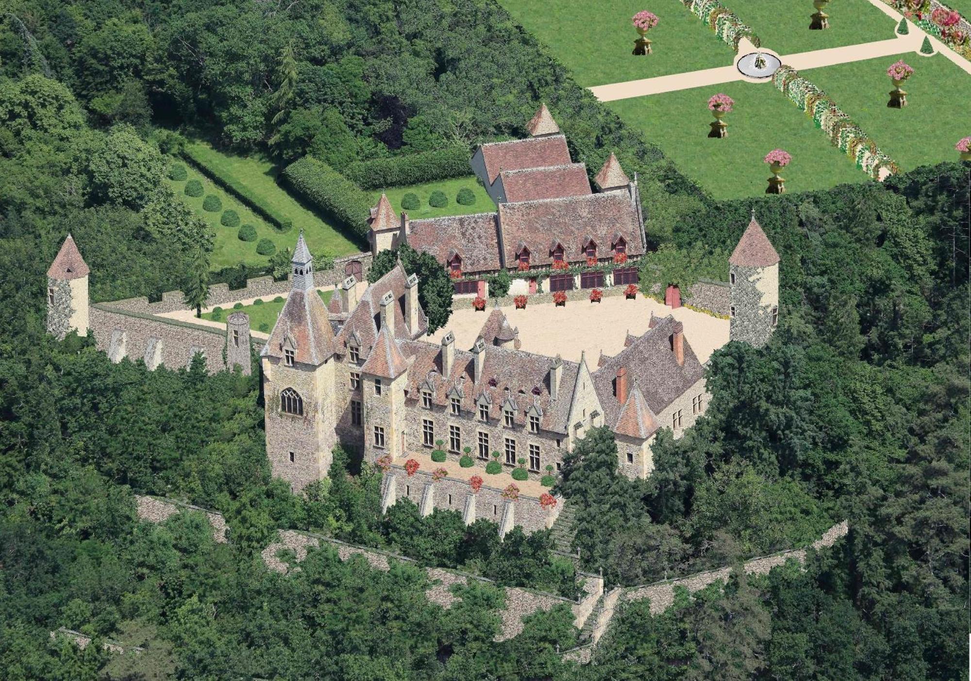 Chateau De Peufeilhoux Vallon-en-Sully Luaran gambar